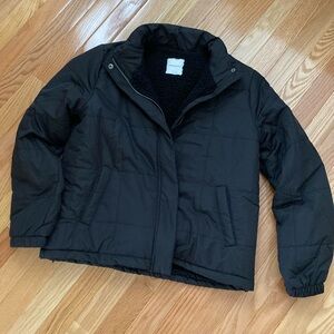 Thread & Supply black fleece-lined jacket, Size Medium